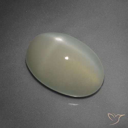 7.47ct Naturel Jaune clair Pierre de lune étoilée, ovale, Translucide