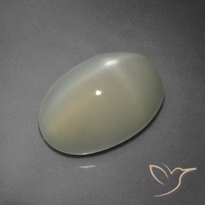 Pierre de lune étoilée Jaune clair naturelle ovale, 7.47 ct, Translucide
