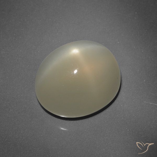 7.24ct Naturel Brun terre Pierre de lune étoilée, ovale, Translucide, Photo A