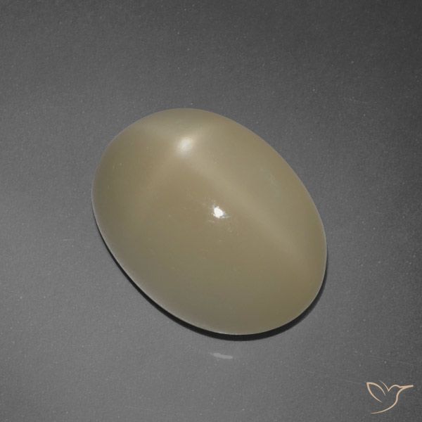 7.30ct Naturel Marron clair Pierre de lune étoilée, ovale, Translucide, Photo A
