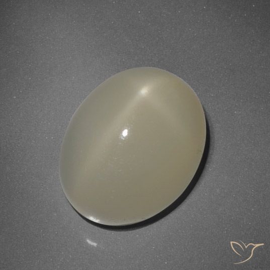 7.55ct Naturel Marron clair Pierre de lune étoilée, ovale, Translucide