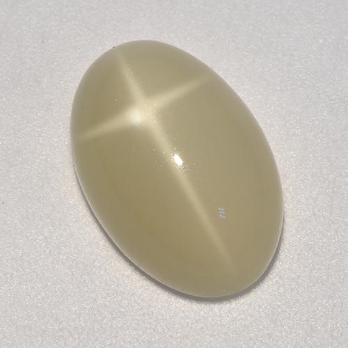 Pierre de lune étoilée marron naturelle coupe ovale, 5,20 ct, translucide