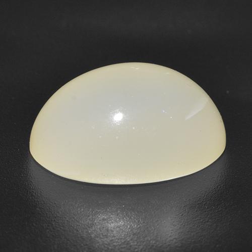 Pierre de lune étoilée blanc naturelle coupe ovale, 5,34 ct, translucide