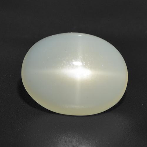 Pierre de lune étoilée Blanc perle naturelle Coupe ovale, 4.59 ct, Translucide