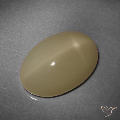 Pierre de lune étoilée orange naturelle coupe ovale, 12,43 ct, translucide