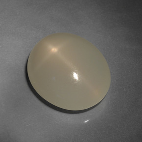 Pierre de lune étoilée marron naturelle coupe ovale, 12,80 ct, translucide