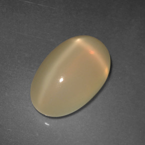 Pierre de lune étoilée doré naturelle coupe ovale, 4,95 ct, translucide
