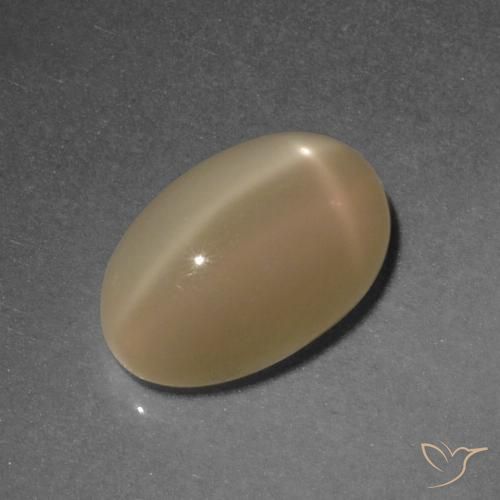 4.67ct Naturel Orange moyen Pierre de lune étoilée, ovale, Translucide, Photo A