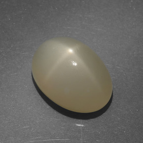 Pierre de lune étoilée marron naturelle coupe ovale, 7,22 ct, translucide