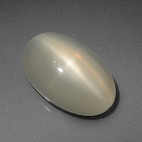 Pierre de lune étoilée crème naturelle coupe ovale, 7,36 ct, translucide