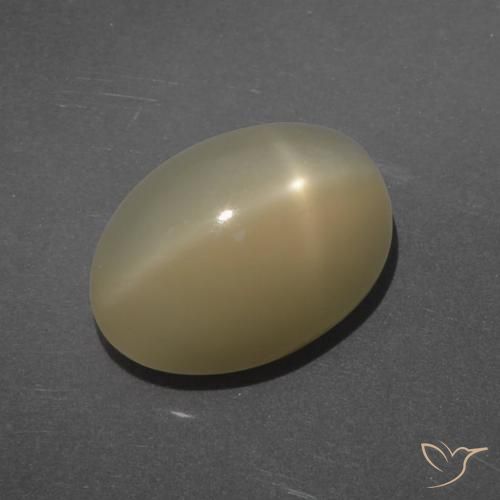 7.14ct Naturel Marron clair Pierre de lune étoilée, ovale, Translucide, Photo A