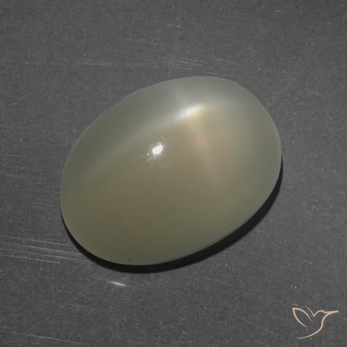 7.16ct Naturel Brun moyen-léger Pierre de lune étoilée, ovale, Translucide, Photo A