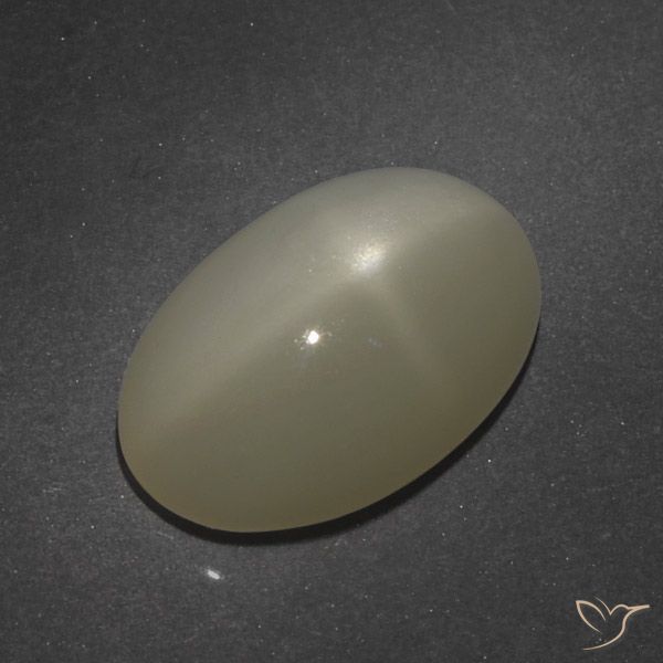 7.66ct Naturel Brun café léger Pierre de lune étoilée, ovale, Translucide, Photo A