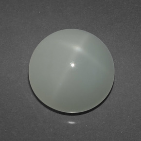 Pierre de lune étoilée crème naturelle coupe roude, 6,77 ct, translucide