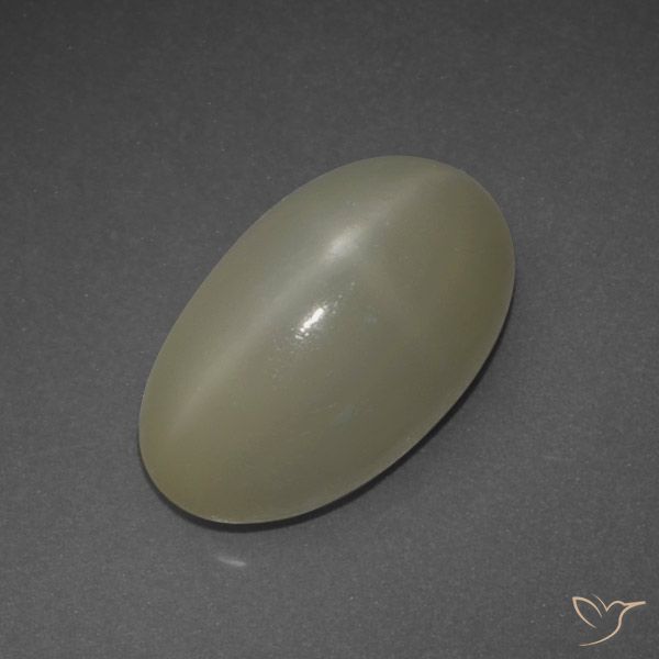 6.48ct Naturel Brun pâle Pierre de lune étoilée, ovale, Translucide