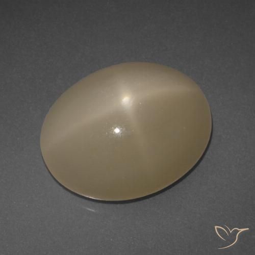 6.95ct Naturel Orange moyen-foncé Pierre de lune étoilée, ovale, Translucide