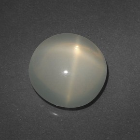 Pierre de lune étoilée Crème naturelle Coupe roude, 5.44 ct, Translucide