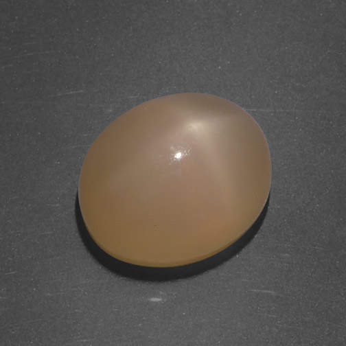 Pierre de lune étoilée orange naturelle coupe ovale, 5,16 ct, translucide