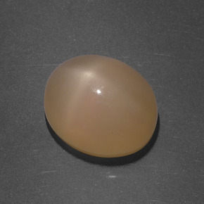 Pierre de lune étoilée orange naturelle coupe ovale, 5,16 ct, translucide