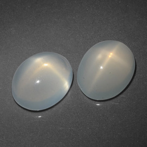 Achetez naturel ct Blanc laiteux Pierre de lune étoilée gems, Coupe ovale, En provenance Inde chez GemSelect. En stock, livraison internationale!