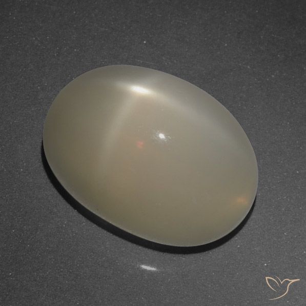 8.95ct Naturel Brun café léger Pierre de lune étoilée, ovale, Translucide