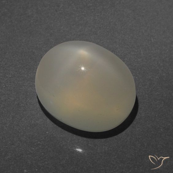4.49ct Naturel Brun terre Pierre de lune étoilée, ovale, Translucide, Photo A
