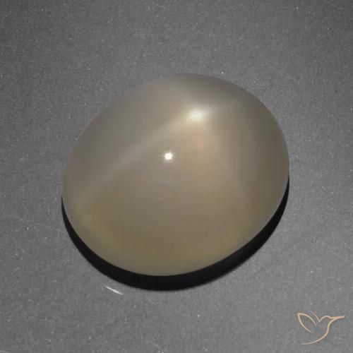 6.13ct Naturel Marron clair Pierre de lune étoilée, ovale, Translucide, Photo A