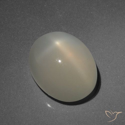 5.27ct Naturel Brun terre Pierre de lune étoilée, ovale, Translucide, Photo A