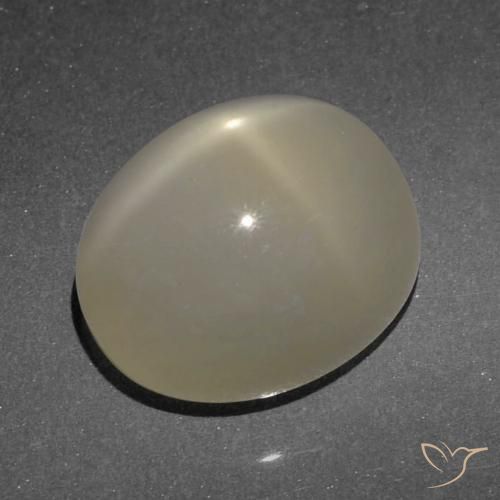6.84ct Naturel Marron clair Pierre de lune étoilée, ovale, Translucide, Photo A