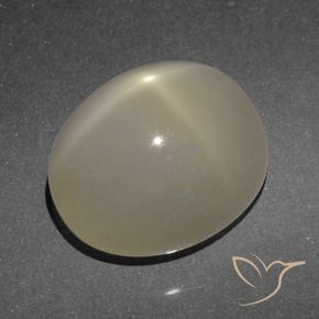 Pierre de lune étoilée Marron clair naturelle ovale, 6.84 ct, Translucide