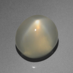 Pierre de lune étoilée Blanc chaud naturelle Coupe ovale, 6.43 ct, Translucide