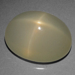 Pierre de lune étoilée crème naturelle coupe ovale, 23,15 ct, translucide