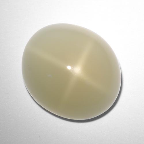 Pierre de lune étoilée jaune naturelle coupe ovale, 12,51 ct, translucide