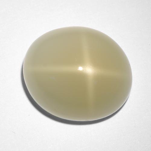 Pierre de lune étoilée jaune naturelle coupe ovale, 12,51 ct, translucide