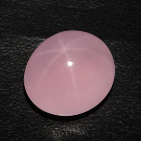 Quartz rose étoilé Rose naturelle Coupe ovale, 24.14 ct, Translucide