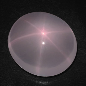 Quartz rose étoilé rose naturelle coupe ovale, 96,13 ct, transparent