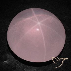 Quartz rose étoilé Rose moyen naturelle ovale, 236.30 ct, Transparent / Translucide