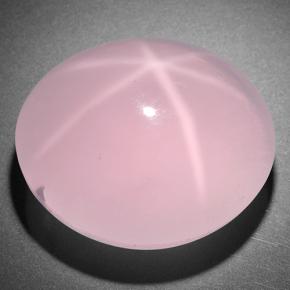 Quartz rose étoilé rose naturelle coupe ovale, 105,30 ct, translucide