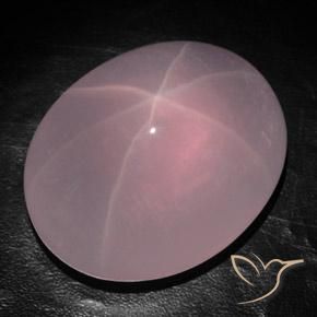 Quartz rose étoile ovale de 579,55 ct, 57 x 45,8 mm d'Afrique du Sud, Photo A