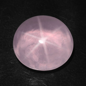 Quartz rose étoilé rose naturelle coupe ovale, 28,96 ct, transparent
