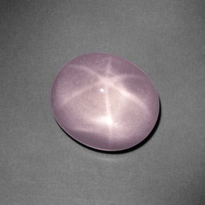 Quartz rose étoilé rose naturelle coupe ovale, 9,15 ct, transparent