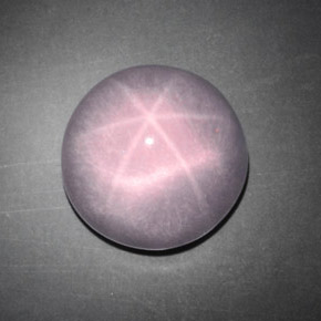 Quartz rose étoilé rose naturelle coupe roude, 9,68 ct, transparent