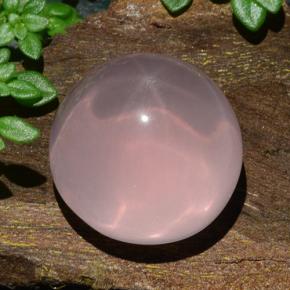 Quartz rose étoilé rose naturelle coupe roude, 18,85 ct, translucide