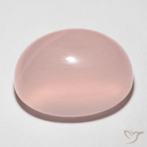 Quartz rose étoilé Rose moyen naturelle Coupe ovale, 29.68 ct, Translucide
