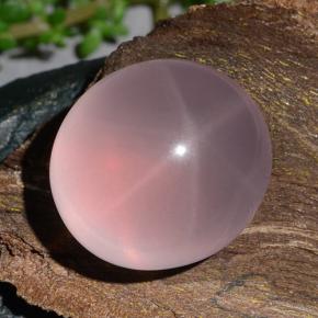 Quartz rose étoilé rose naturelle coupe ovale, 22,01 ct, translucide
