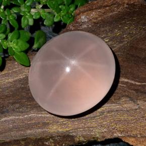 Quartz rose étoilé Rose naturelle Coupe ovale, 29.97 ct, Translucide