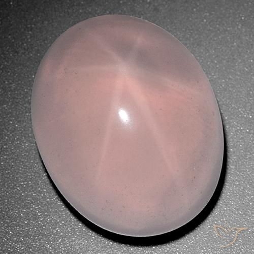 63.50ct Naturel Rose clair Quartz rose étoilé, ovale, Translucide
