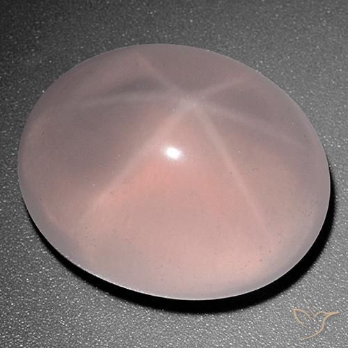 Quartz rose étoilé Rose clair naturelle ovale, 63.50 ct, Translucide