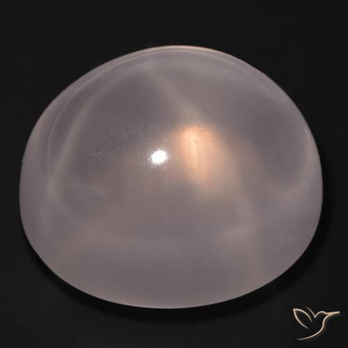 Quartz rose étoilé Rose moyen naturelle ovale, 48.94 ct, Transparent
