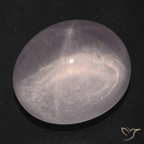 42.56ct Naturel Rose corail Quartz rose étoilé, ovale, Transparent